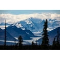 thumbnail image 2 of Sienda, Jolly 14x11 Black Ornate Wood Framed with Double Matting Museum Art Print Titled - Glenn Highway-Knik Glacier-Chugach mountains-Alaska-USA, 2 of 4
