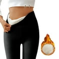 thumbnail image 2 of Thermal Fleece Lined Leggings for Women, Thick Winter Warm High Waist Tummy Control Soft Compression Pants, 2 of 21