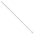 thumbnail image 4 of 925 Sterling Silver 2.5mm Singapore with Beads Chain Anklet for Women 10", 4 of 6