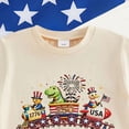 thumbnail image 5 of Quealent Kids 4th of July Shirt USA Flag Clothes Toddler Boys Girls Children Patriotic Tee Tops 1-7 Years (Beige, 18-24 Months), 5 of 5