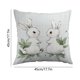 thumbnail image 3 of CaiYueKe Easter Spring Decorative Pillow Cover Floral Bunny Rabbit Home Decor Throw Cushion Case Seasonal Holiday Living Room Bedroom Sofa Accent Pillow, 3 of 7
