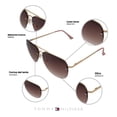 thumbnail image 3 of Lentes de Sol TOMMY HILFIGER Mujer X60038 Outlook Marco de Metal Color Oro Rosa con Filtro 100% UV, 3 of 5