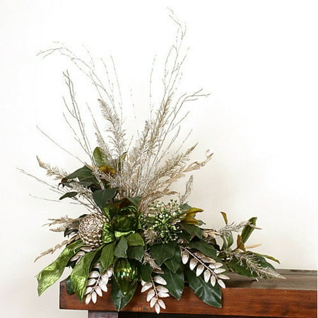 Distinctive Designs Artificial Magnolia Foliage Arrangement with Ornaments