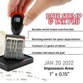 thumbnail image 6 of BAZIC Date Stamp & Black Ink Pad, 12 Years of Dates, Nickel-Plated Steel Stamps, 2-Pack, 6 of 8