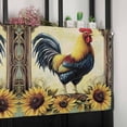thumbnail image 6 of Retro Rooster Valances for Windows Farmhouse Kitchen Curtains Valances Rod Pocket Valance Curtains for Kitchen Windows Sunflower Watercolor Animals Window Valances for Bathroom Bedroom 42"x12", 6 of 6