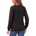 thumbnail image 3 of MOYIKO Blouses for Women Lace Tunic Tops Henley Casual Long Sleeve Shirts Trendy Clothes, 3 of 7