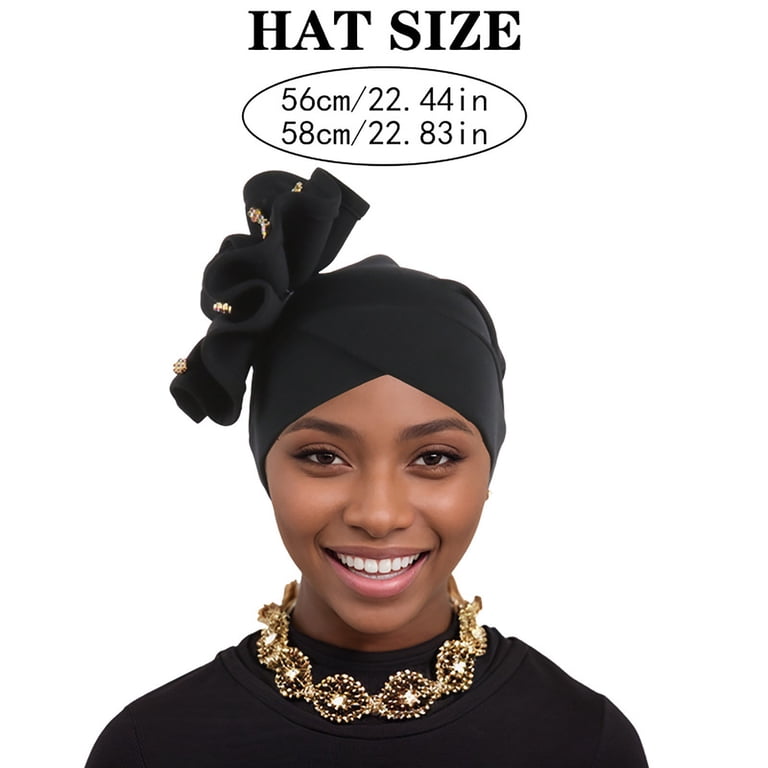 African Turban Cap for Women – Soft Double-Layered Headwraps  display picture 3