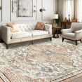 thumbnail image 5 of Findosom 8'x10' Vintage Boho Area Rug, Machine Washable Rugs Non Slip Distressed Indoor Rug,Large Retro Area Rug Floor Carpet for Bedroom Dining Room Entryway Office Decor,Beige, 5 of 11