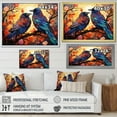 thumbnail image 4 of Designart "Chromatic Monarchs of the Crow" Animals Floater Framed Wall Decor, 4 of 7