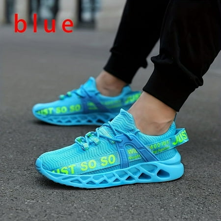

SHZHLAIFUZB Lightweight and breathable men‘s Blade slip-on sneakers with shoelaces perfect for your active lifestyle. These odor-resistant athletic shoes are a must-have for any man on t