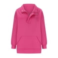 thumbnail image 4 of Pisexur Sweat à Capuche Zippé pour Femmes Mode Automne Manches Longues Couleur Unie Col Rabattu Chandail en Molleton Ample Léger avec Poches, 4 of 4