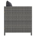 thumbnail image 2 of vidaXL Garden Sofa with Cushions Grey Poly Rattan, 2 of 4