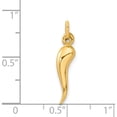 thumbnail image 4 of 14K Yellow Gold 3D Italian Horn Charm (25 X 5) Made In Italy xch120, 4 of 6