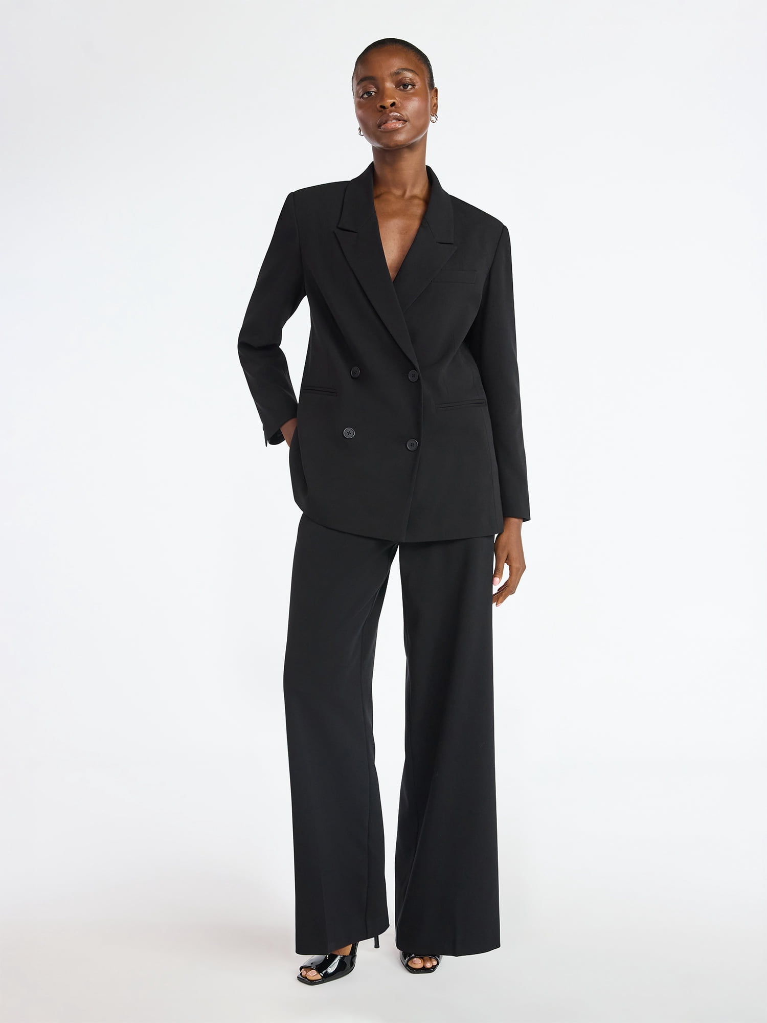 Scoop Women’s Oversized Double Breasted Blazer, Sizes XS-XXL