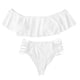 thumbnail image 4 of Gibobby Trajes de Natación para Mujer Las mujeres traje de swimmon se rompieron del hombro Sexy Sólido Color sólido Ropa de Swimswear Beachwear Bikini Ju(Blanco,XL), 4 of 5