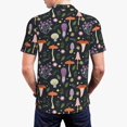 thumbnail image 3 of Balery Mushrooms Printed Men’s Short Sleeve Polo Shirt, Midweight Men's Shirt,Golf Polo shirts -X-Large, 3 of 8
