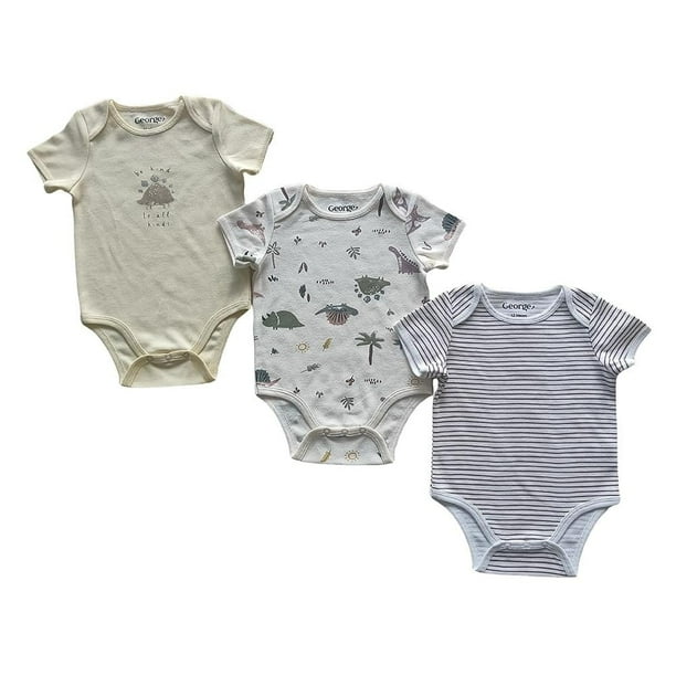 Set de 3 Pañaleros George Estampados para Bebo Manga Corta