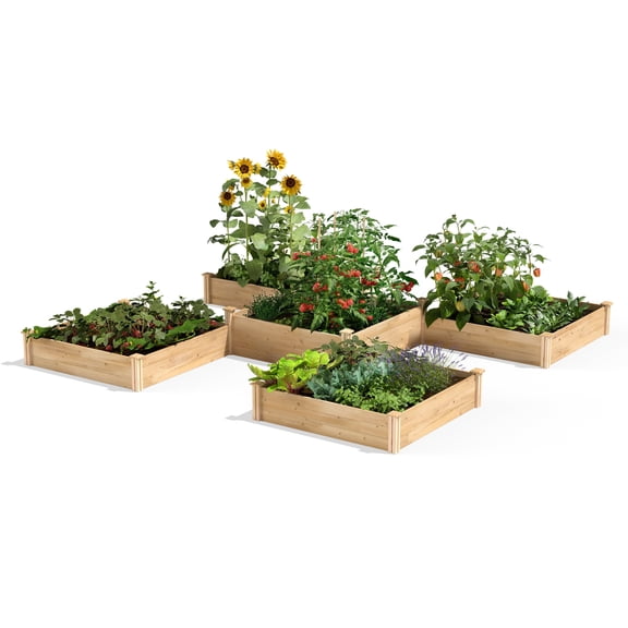 Greenes Fence 80 Sq. Ft. 12' x 12' x 10.5-14" (3/4" Thick)  Premium Cedar Raised Garden Bed