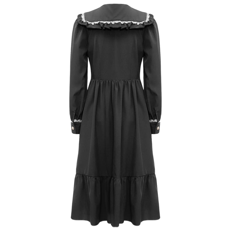 black prairie dress Black Knit Overlay Maxi Dress main image 1