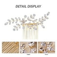 thumbnail image 3 of Wedding Hair Comb Faux Pearl Crystal Bride Hair Accessories Hair Side Comb Clips U-shaped Flower Rhinestone Hair Clips - style:style3, 3 of 5