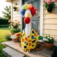 thumbnail image 5 of Outdoor White Goose Statue with Costume set Garden Decor, Summer Floral Dress Outfit for 23 Inch Porch Goose, Bright Beach Style with Sun Hat, Perfect for Pool Party and Lawn Display, 5 of 9