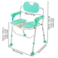 thumbnail image 6 of Wildnix Adjustable Folding Shower Seat Chair with Non-slip Rubber Feet, Sturdy Aluminum Frame, Comfortable EVA Cushion for Bathroom Safety, 6 of 6