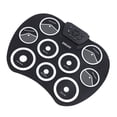 thumbnail image 1 of Tambor Enrollable, Batería Electrónica Educativa Portátil De Silicona USB 9 Almohadillas Con Baquetas De Pedal Para Exteriores, 1 of 7