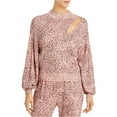thumbnail image 4 of n:philanthropy Womens Twist Cutout Sweatshirt, Pink, Medium, 4 of 4