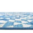 thumbnail image 4 of Unique Loom Fethiye Indoor/Outdoor Southwestern Rug Blue/Light Blue 4' 1" x 6' 1" Rectangle Textured Geometric Contemporary Flatweave Perfect For Patio Deck Garage Entryway, 4 of 7