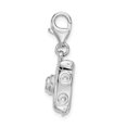 thumbnail image 2 of FB Jewels Sterling Silver 3-D Polished Movable Camera w/Lobster Clasp Charm, 2 of 4