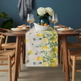thumbnail image 2 of Summer Lemon Table Runner - 70 Inch Long, Kitchen Dining Table Runner Dresser Scarves, Eucalyptus Flower Leaf Retro Botanical Farmhouse Decor for Coffee Tables Wedding Party Banquet, 2 of 8