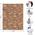 thumbnail image 4 of Brown White Dinosaurs Fossils Pattern Blanket,Comfortable Soft Lamb Wool Throw Blanket,All Season,Warm Lightweight Blankets for Sofa Bed Couch Living Room Chair,30"x40", 4 of 4
