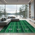 thumbnail image 2 of ODIKA 8'x10' Washable Area Rug Durable, Non-Slip Football Sport Design With Gridiron Yard Lines And Team Pennant Motif for Living Room, Under Sectional, Family, 2 of 7