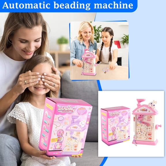 Jewelry Making Kit for Girls with Automatic Bead Stringing Machine, DIY Bracelet & Necklace Beads, Arts and Crafts Toy, Friendship Bracelet Maker, Birthday Gifts for , B