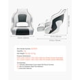 thumbnail image 3 of VEVOR Boat Seat, High Backrest, Flip Up Boat Seat Captain Bucket Seat with Thickened Sponge Cushion & Waterproof PVC Leather, Ergonomic Design, Folding Boat Seat for Yachts, Ships, White & Grey, 3 of 9