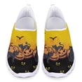 thumbnail image 1 of Nuevos zapatos planos con estampado de calabaza de Halloween para mujer, zapatos casuales deportivos clásicos para exteriores, zapatos de malla transpirables para verano y otoño, 1 of 5