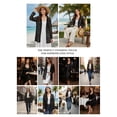 thumbnail image 6 of Fancyglim Lace Cardigan for Women Open Front Long Sleeve Sheer Lace Floral Crochet Summer Shrug Bolero Cover Up Black 2XL, 6 of 7