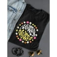 thumbnail image 3 of 70s Retro Flower Power Shaped T-Shirt Women -Image by Shutterstock, Female Small, 3 of 4