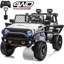 Joyracer 24V Ride on Car Truck with Remote Control & 2 Seater, 4WD/2WD Switchable 800W Powered Ride on Toys with Spring Suspension, 3 Speeds, Bluetooth Music Gift for Big Kids