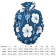 thumbnail image 2 of Black with White Hibiscus Hawaiian Flower Pattern (2)-1 3d Sweatshirts Hoodie Fashion Casual Personality Men's Women Street Hoodie Pullovers Long Sleeve Comfortable Top, 2 of 6