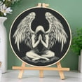 thumbnail image 3 of DIY Stamped Cross Stitch Kits Praying Angel with Wing Easy for Beginners with Hoop 11CT Counted Embroidery Needlepoint Crafts Arts for Handmade Enthusiasts and Home Decor 30x30cm(1), 3 of 8