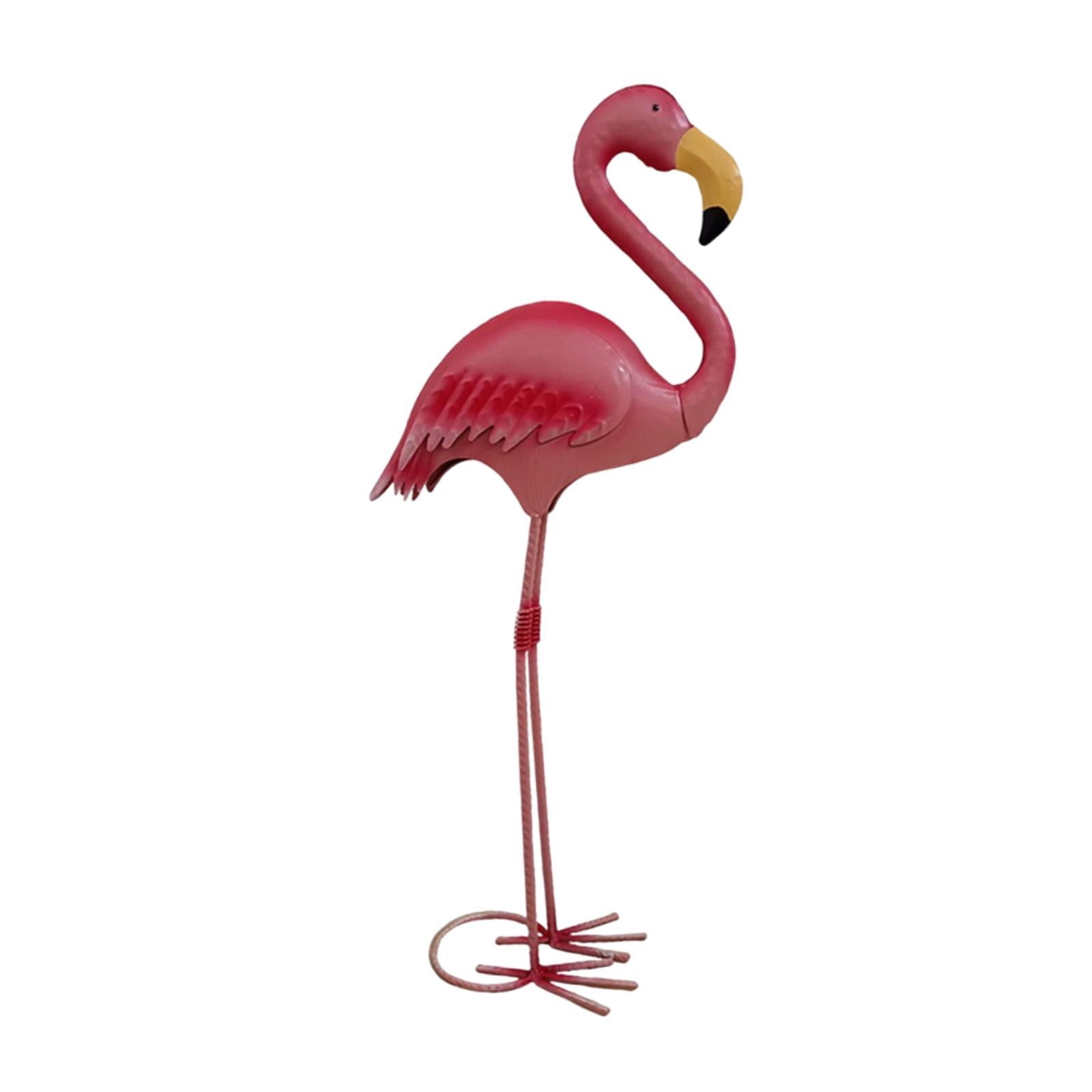 Miulika Garden Statue Animal Figurine Flamingo Sculpture Gift Landscape Ornament Metal Yard Art for Patio Balcony Lawn Outdoor Decor Height 50.5 cm