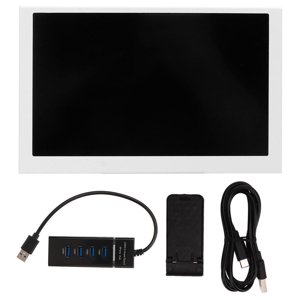 MesaSe Monitor 5in Display Screen USB Type C IPS Full View Computer Accessory for Itx Chassis White