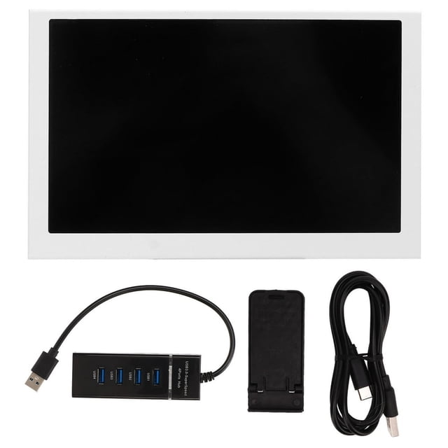 Estbridge Monitor 5in Display Screen USB Type C IPS Full View Computer Accessory for Itx Chassis White