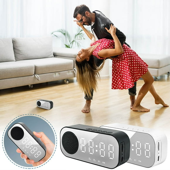 Sentmoon Electronics Gadgets Alarm Clock Bluetooth Speaker High Power Portable Column For PC Computer Speakers Subwoofer Box Music Center FM Electronics Gadgets Fall Savings