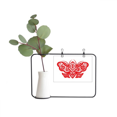 thumbnail image 1 of Rojo chino tradicional corte de papel Marco De Metal Florero De Cerámica Decoración, 1 of 4
