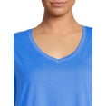 thumbnail image 4 of Terra & Sky Women's Plus Size V-Neck T-Shirt Dress with High Low Hem, 4 of 5