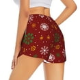thumbnail image 3 of Sigee Merry Christmas for Women's Athletic Shorts High Waisted Running Shorts Pocket Sporty Short Gym Elastic Workout ShortsMedium, 3 of 9