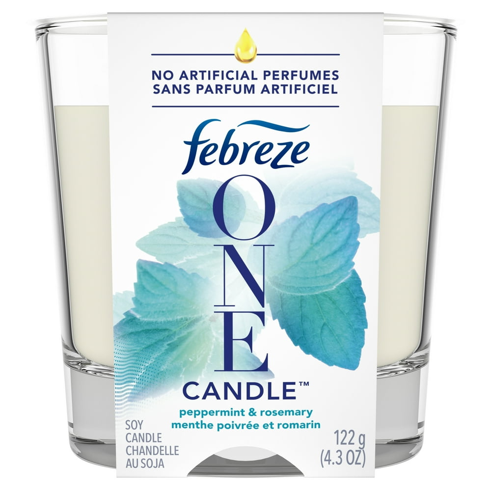 Febreze One Candle Air Freshener, Peppermint & Rosemary, 1 Ct Walmart