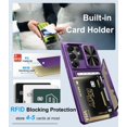 thumbnail image 3 of Funda de teléfono BXYJY para Samsung Galaxy S25 Ultra Wallet Purple, 3 of 7
